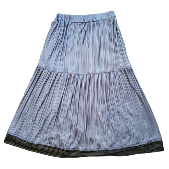 Sabina Musayev Pleated Grey Bluish Skirt Sz S - Picture 3 of 7
